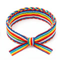 10Pcs-Vibrant Rainbow Braided Fabric Accessory Band