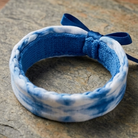10Pcs-Oceanic Blue Braided Fabric Headband