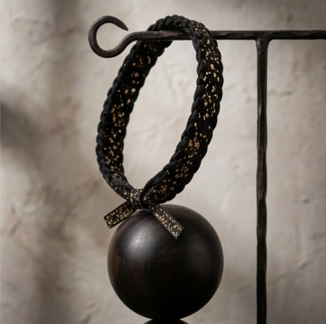 10Pcs-Midnight Gold Fleck Braided Accessory Band