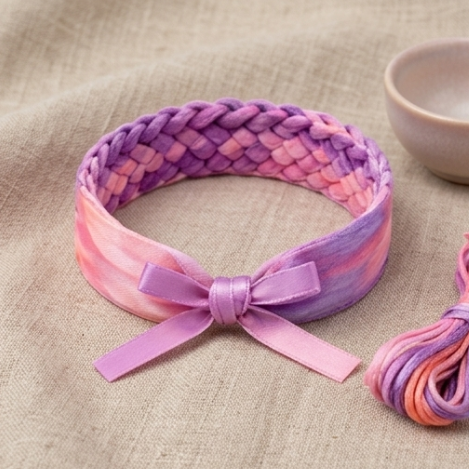 Pastel Twilight Gradient Braided Accessory Band