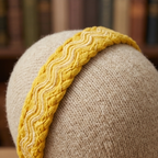 10Pcs-Sunny Yellow Woven Bow Headband