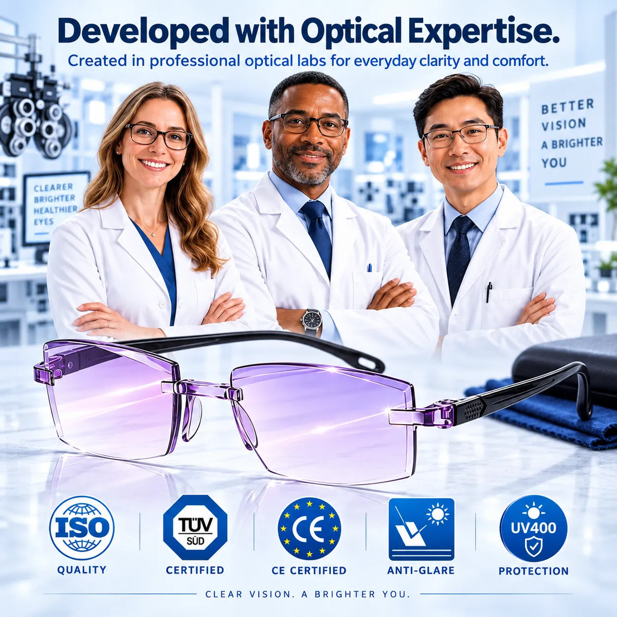 The PrismZoom Pro - Auto-Focus Reading Glasses