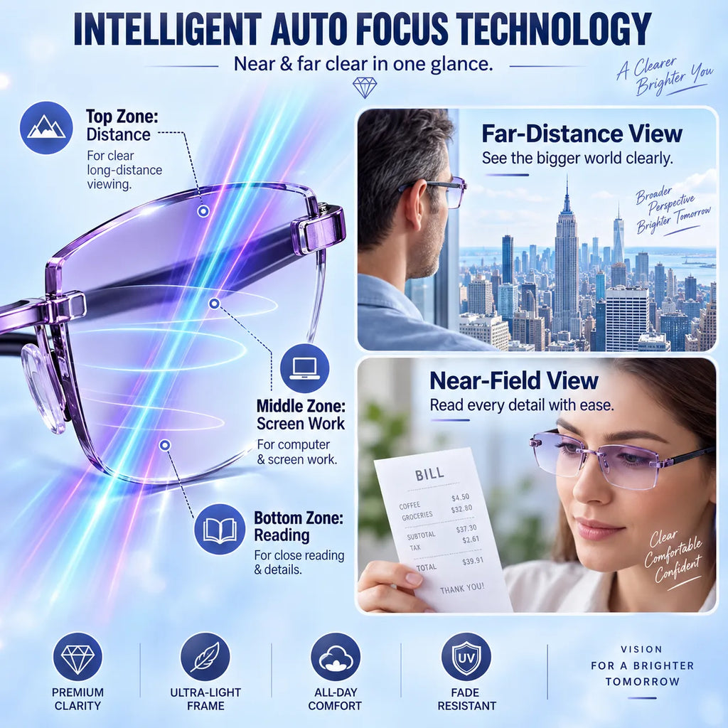 The PrismZoom Pro - Auto-Focus Reading Glasses