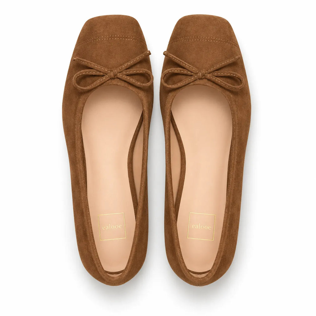 The Ballet Steps - Chestnut Wide-Toe Suede