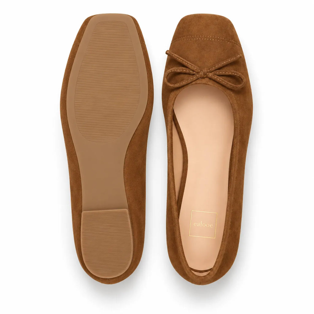 The Ballet Steps - Chestnut Wide-Toe Suede