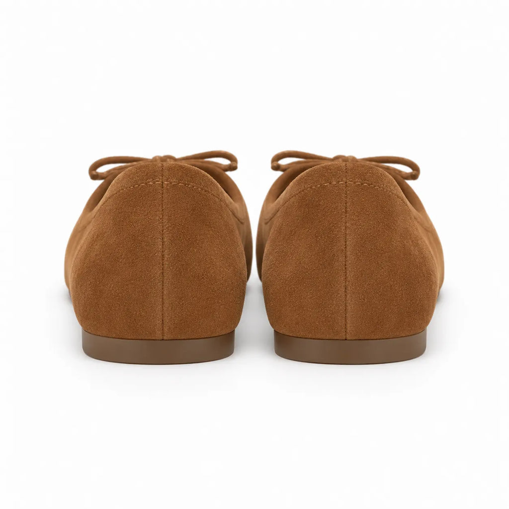 The Ballet Steps - Chestnut Wide-Toe Suede